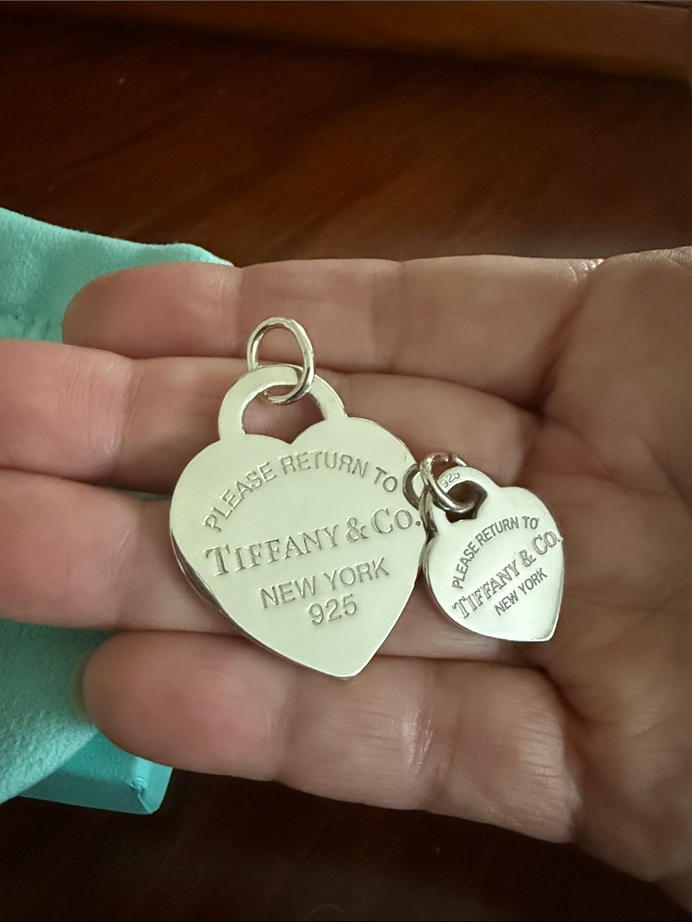 JUMBO XL Tiffany & Co. Please Return To Tiffany New York Heart Tag Pendant RARE